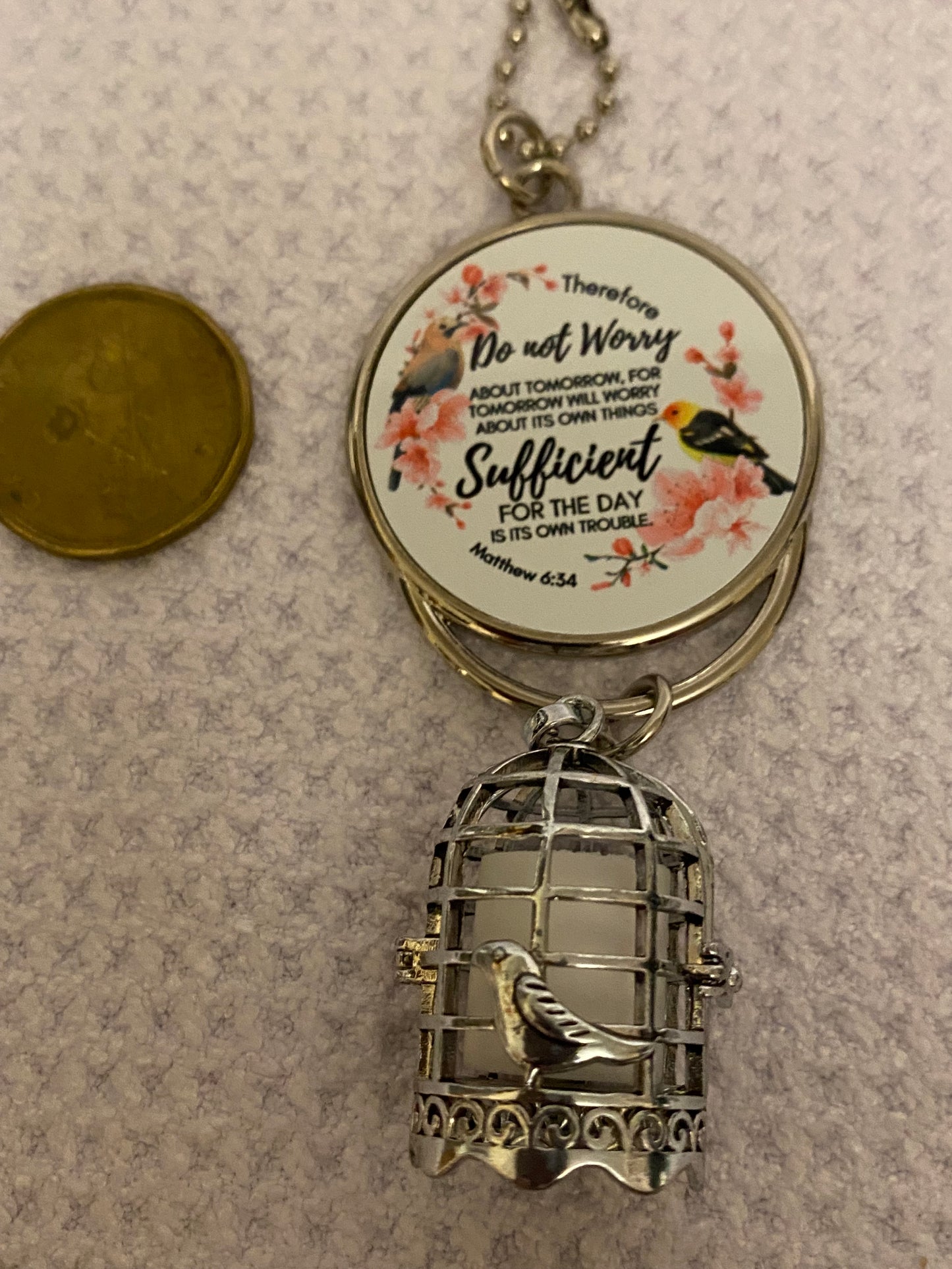 Do Not Worry Aromatherapy Birdcage Car Ornament-SPECIAL BUY-LIMITED STOCK