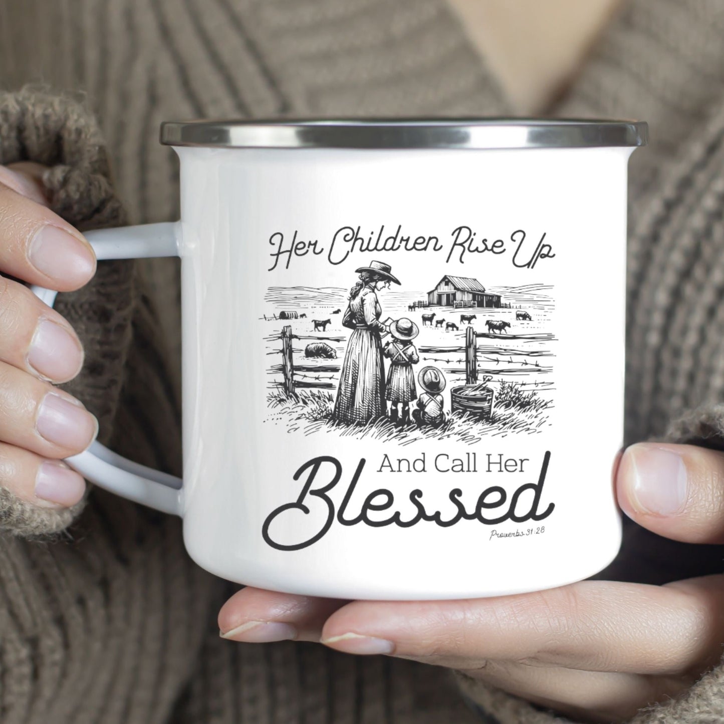 Her Children Rise Up-Metal Camp Mug