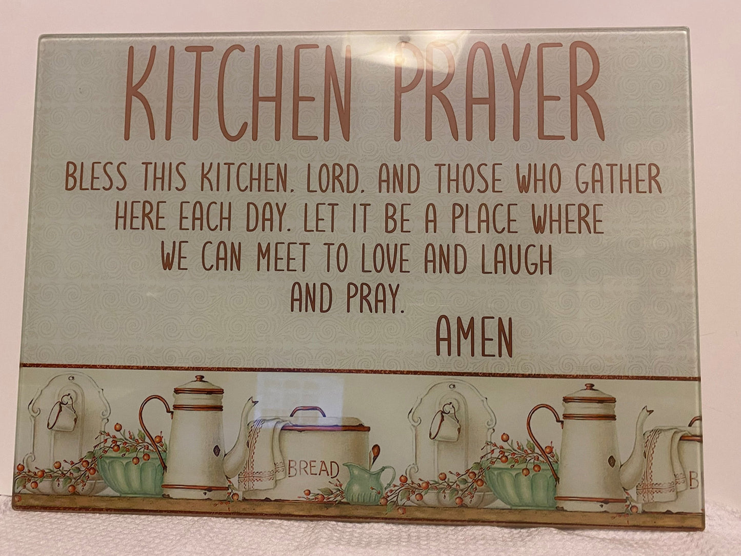 Kitchen Prayer Large Cutting Board/Trivet