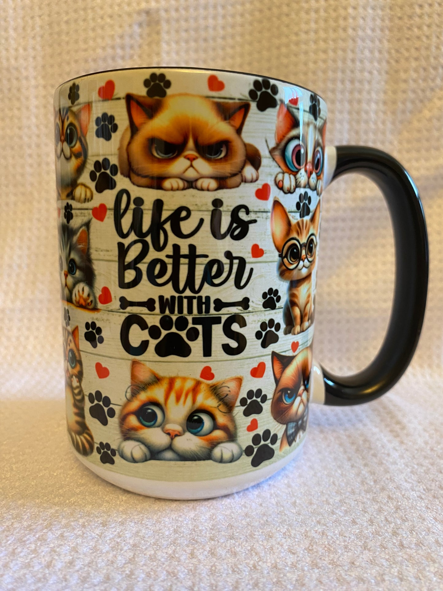 Life with is Better with Cats Style #1 Ceramic Mug