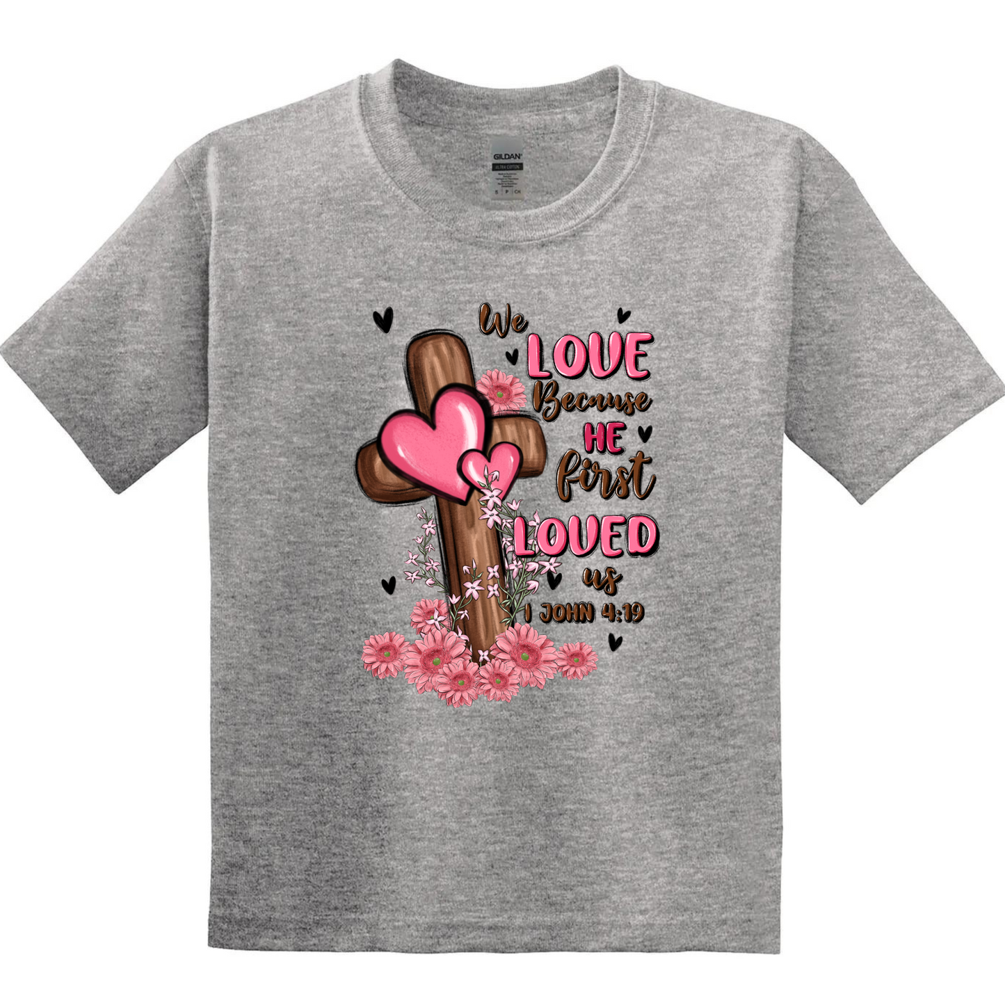 Kids/Youth SS Tee-We Love Because He first Loved