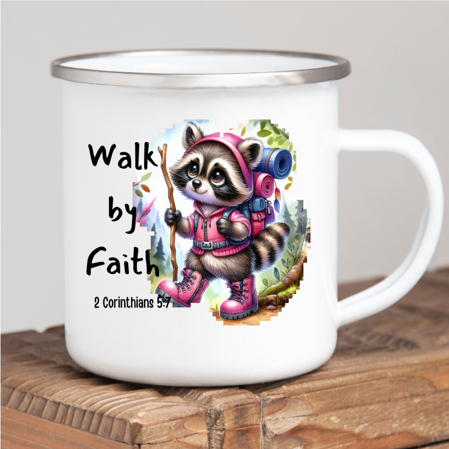Girl Walk by Faith - Kids/Youth Metal Mug