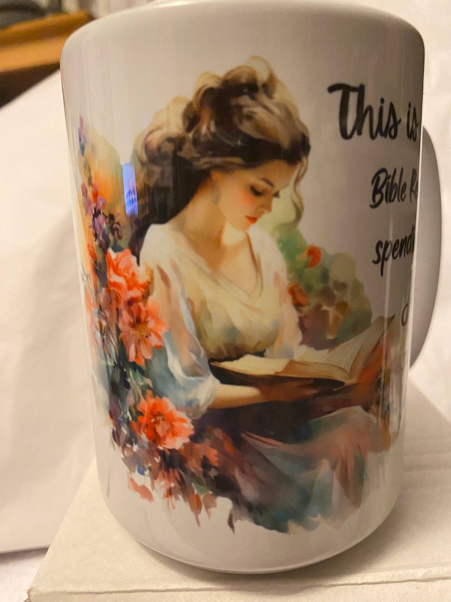 Female Bible Reading-Ceramic Mug