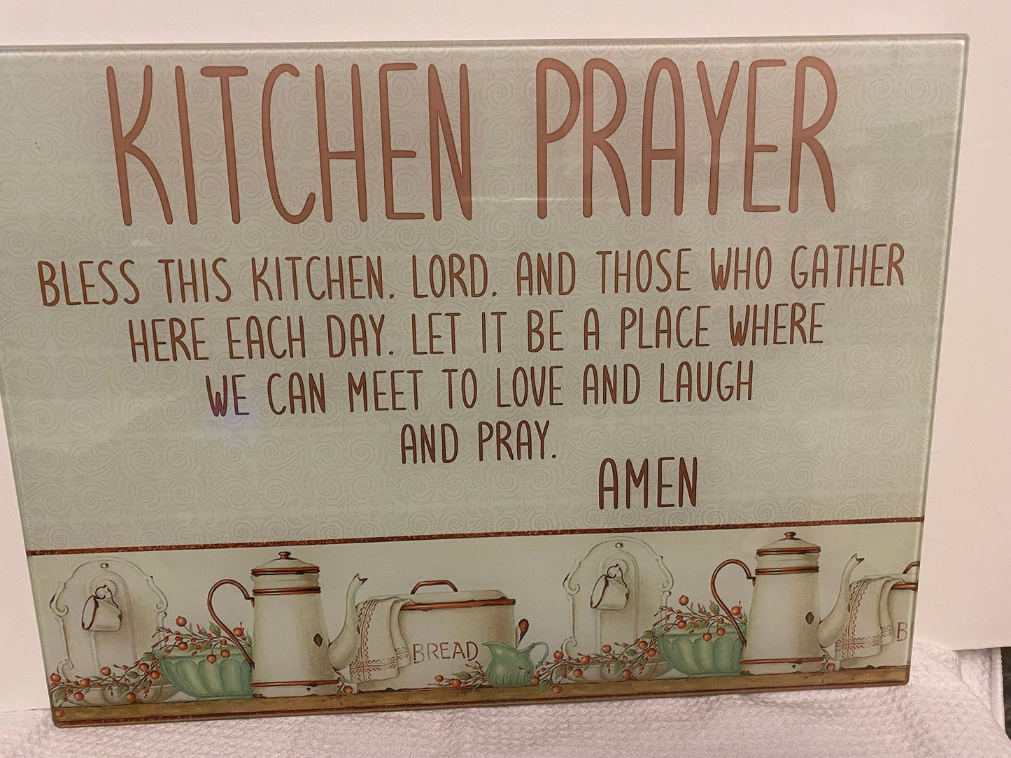 Kitchen Prayer Large Cutting Board/Trivet