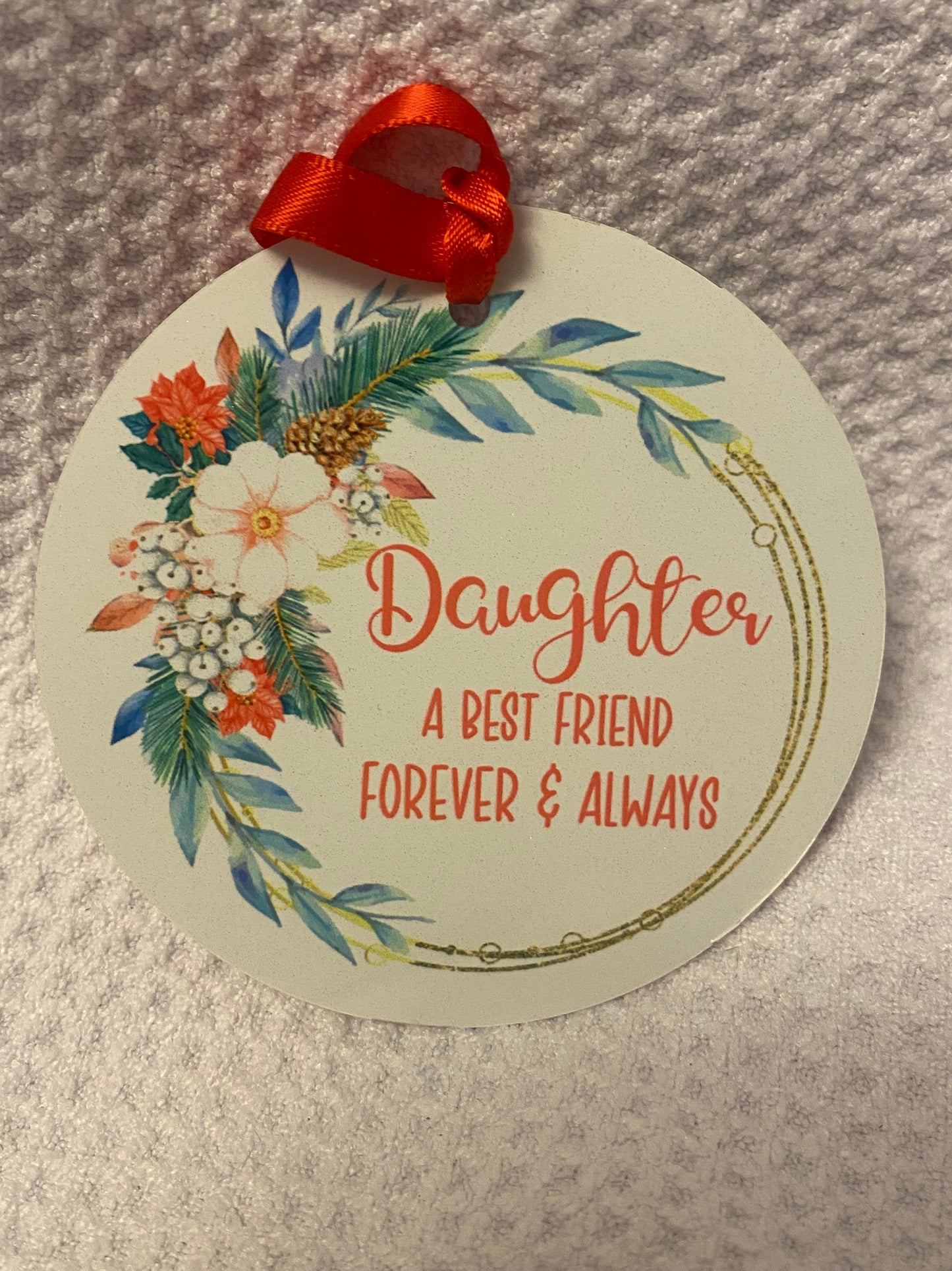 Daughter a Best Friend Christmas Ornament