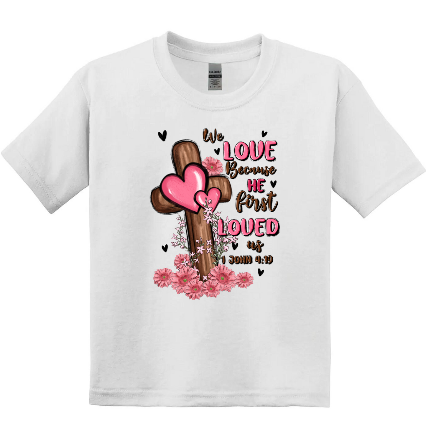 Kids/Youth SS Tee-We Love Because He first Loved