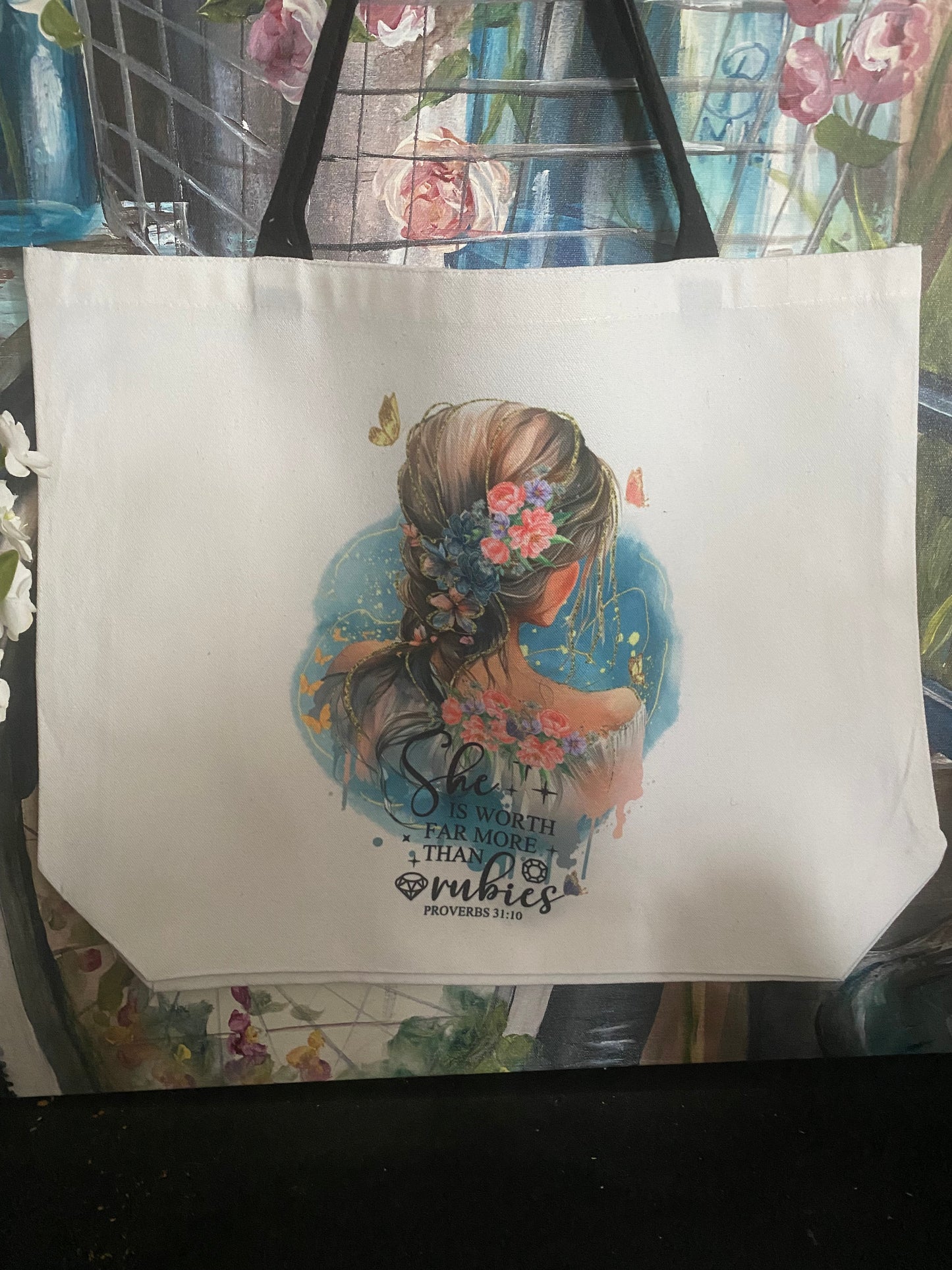 More Precious Than Rubies-Large Tote Bag