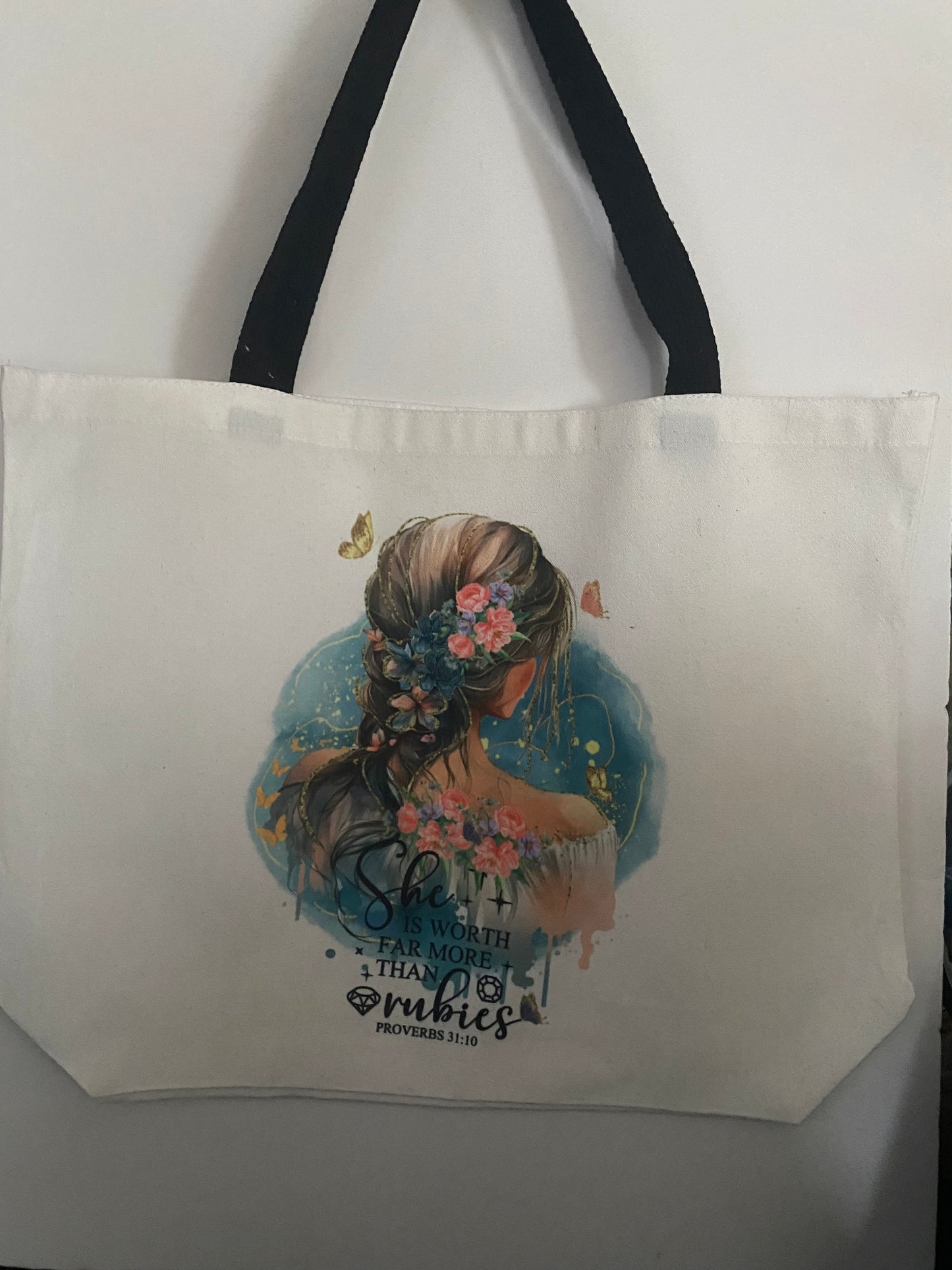 More Precious Than Rubies-Large Tote Bag