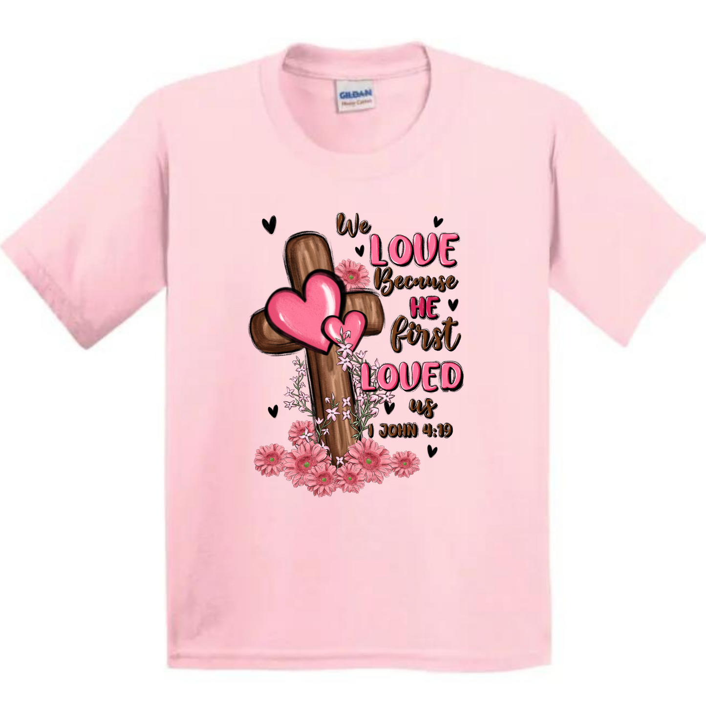 Kids/Youth SS Tee-We Love Because He first Loved