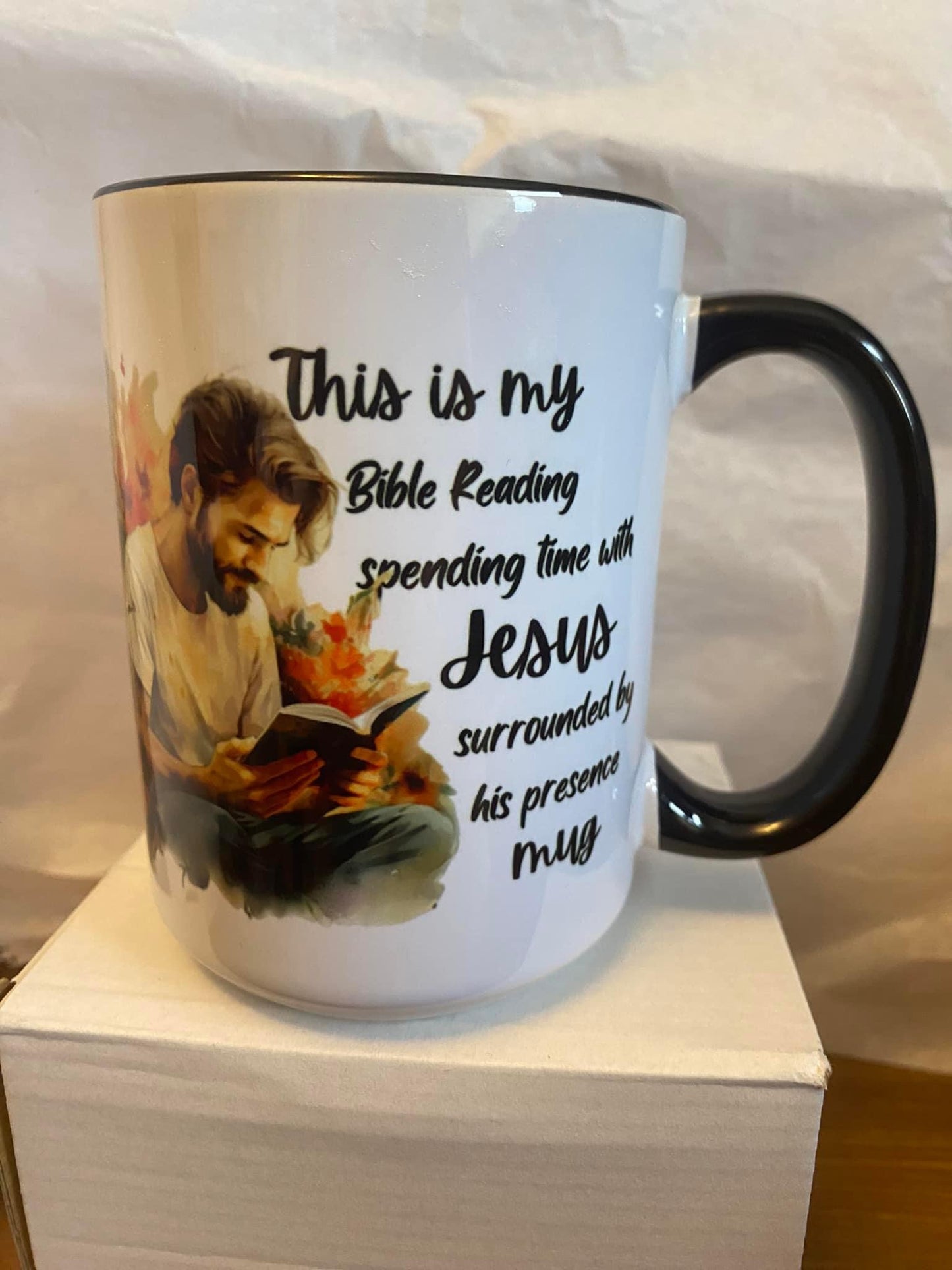 Male Bible Reading -Ceramic Mug
