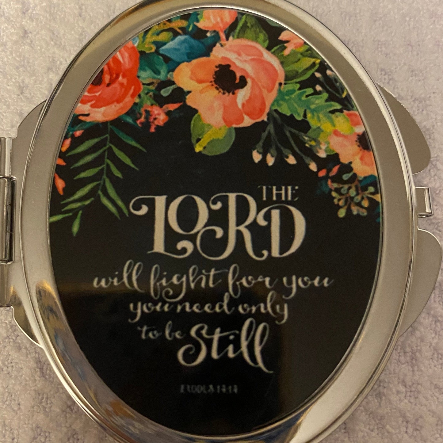 The Lord will Fight Compact Mirror