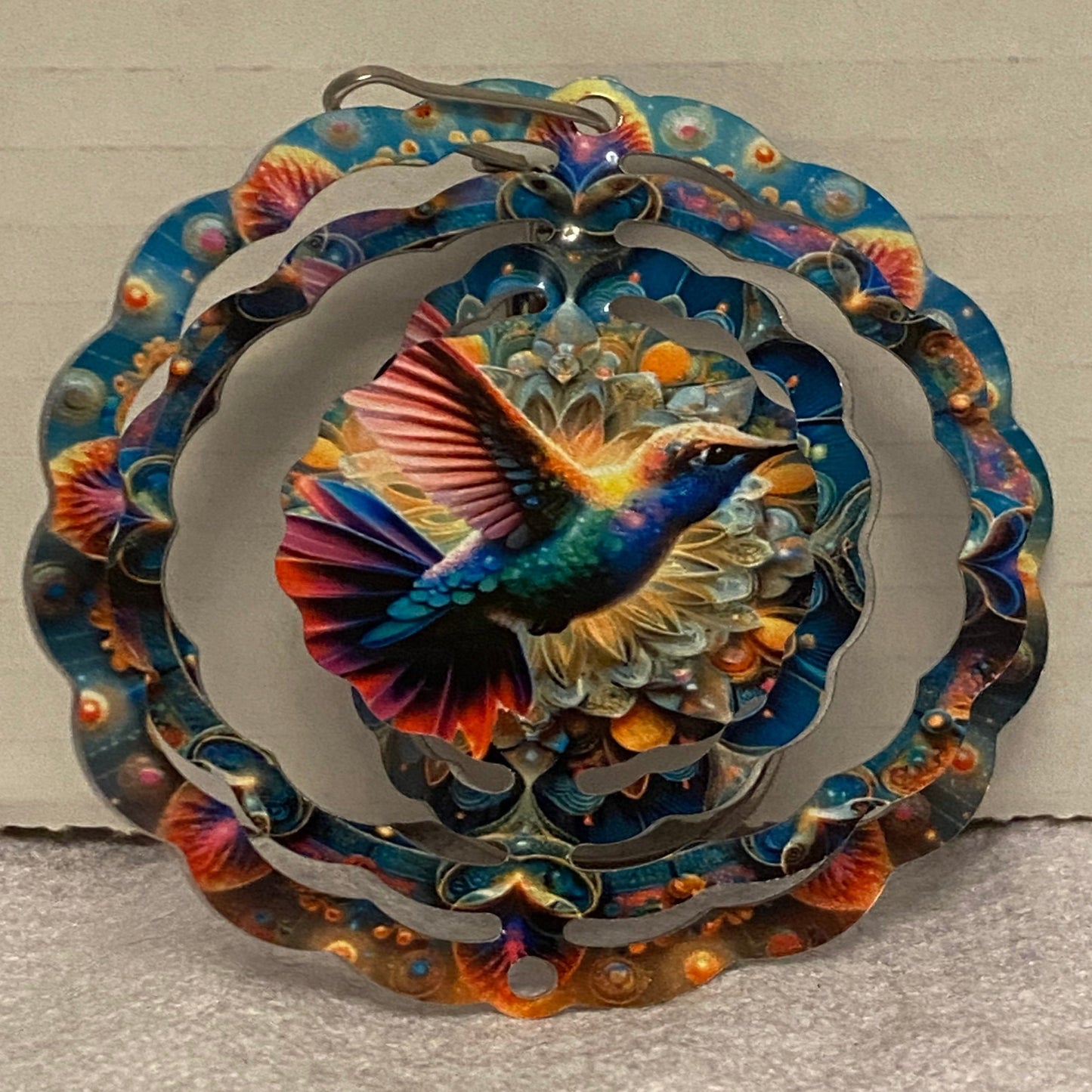 Humming Bird 3 inch Mini Wind Spinner/Ornament