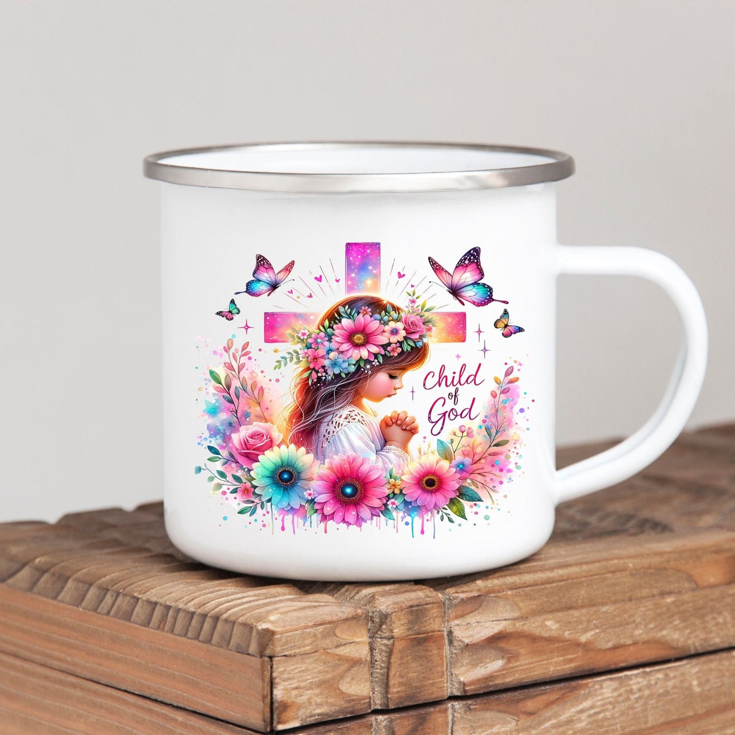 Female Child of God- Kids/Youth Metal Mug