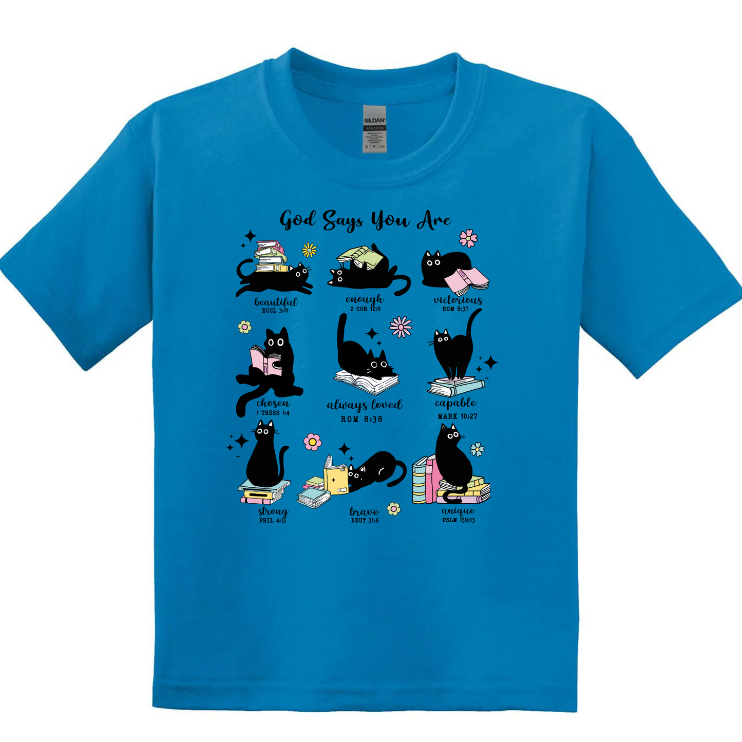 Kids/Youth SS Tee - Cat -God says you are