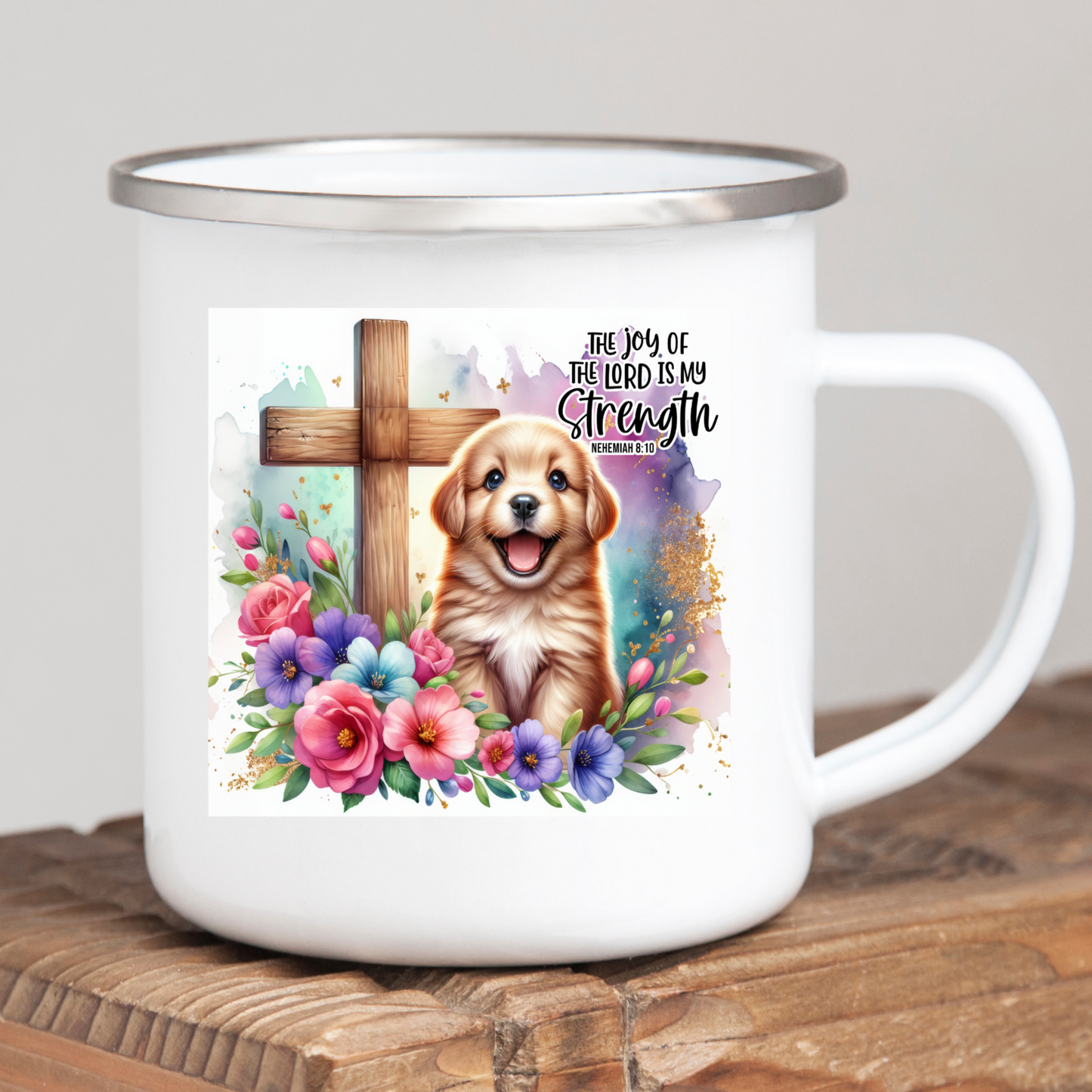 The Joy of the Lord -Puppy - Kids/Youth Metal Mug