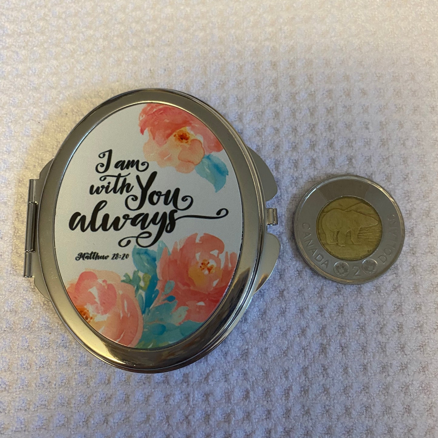 With You Always Love Oval Compact Mirror
