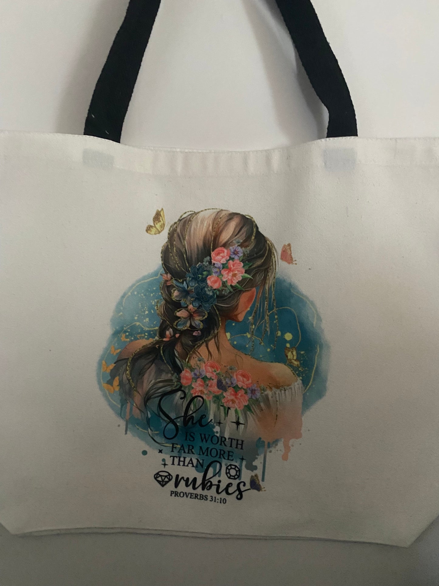 More Precious Than Rubies-Large Tote Bag