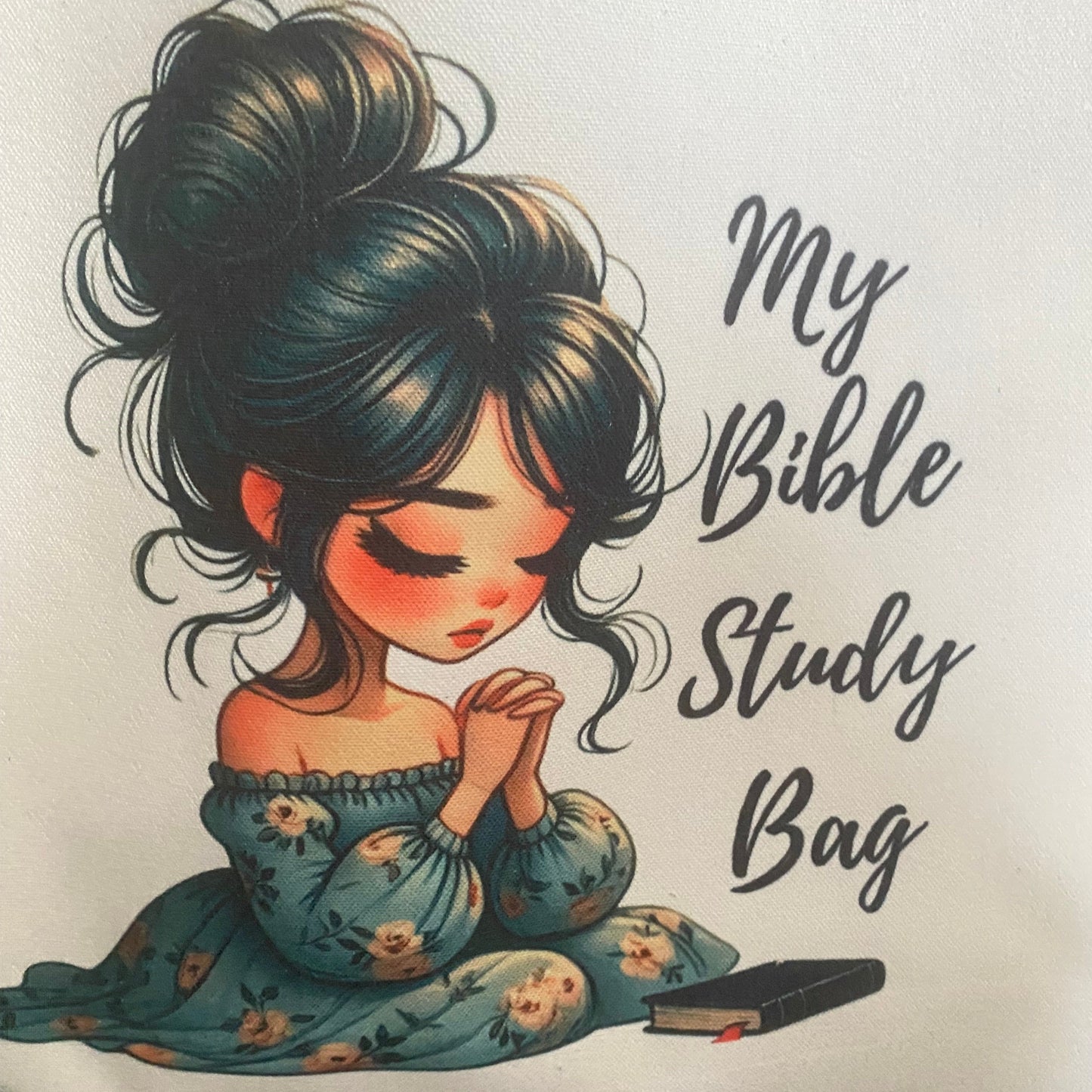 My Bible Study Bag #3-Young Lady -Large Tote Bag
