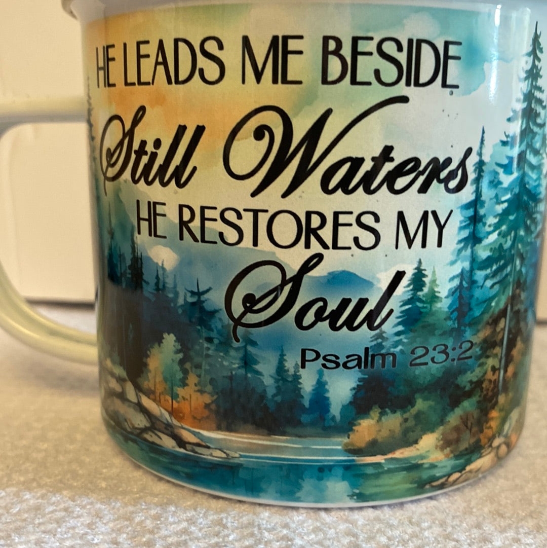Still Waters Metal Camp Mug