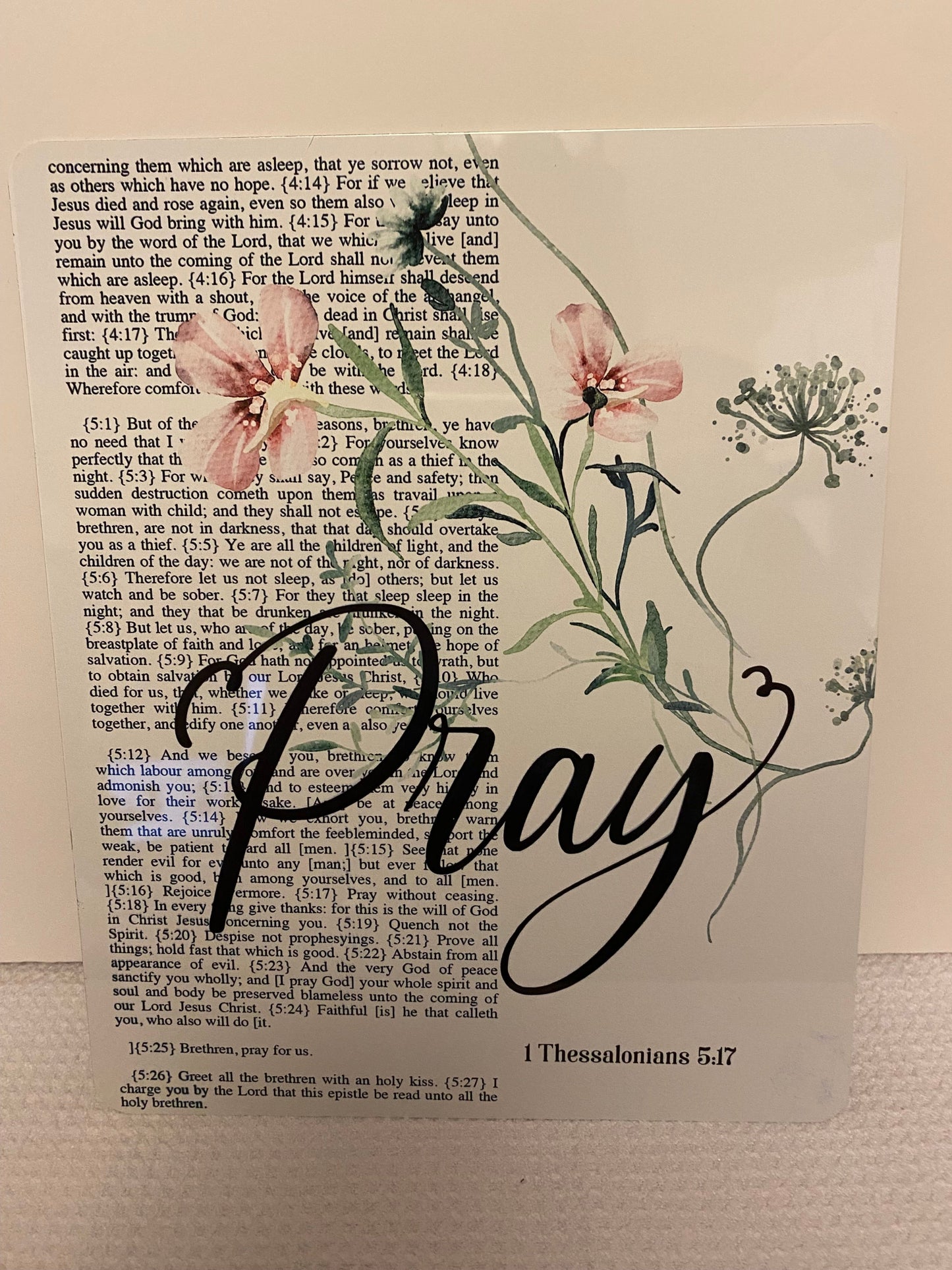PRAY-8 x 10 Inch Aluminum Print