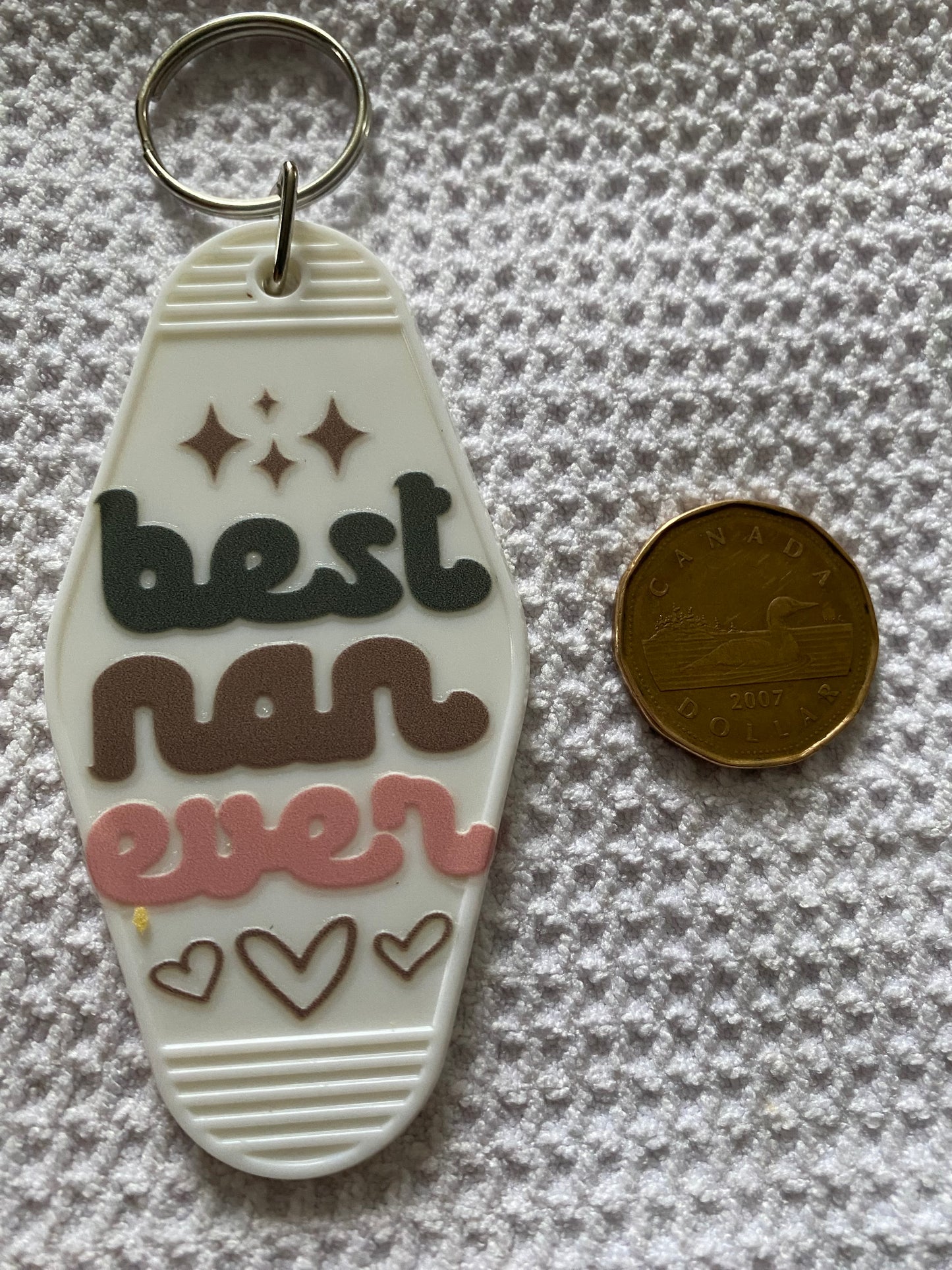 Best Nan Ever Retro Motel/Hotel Keychain