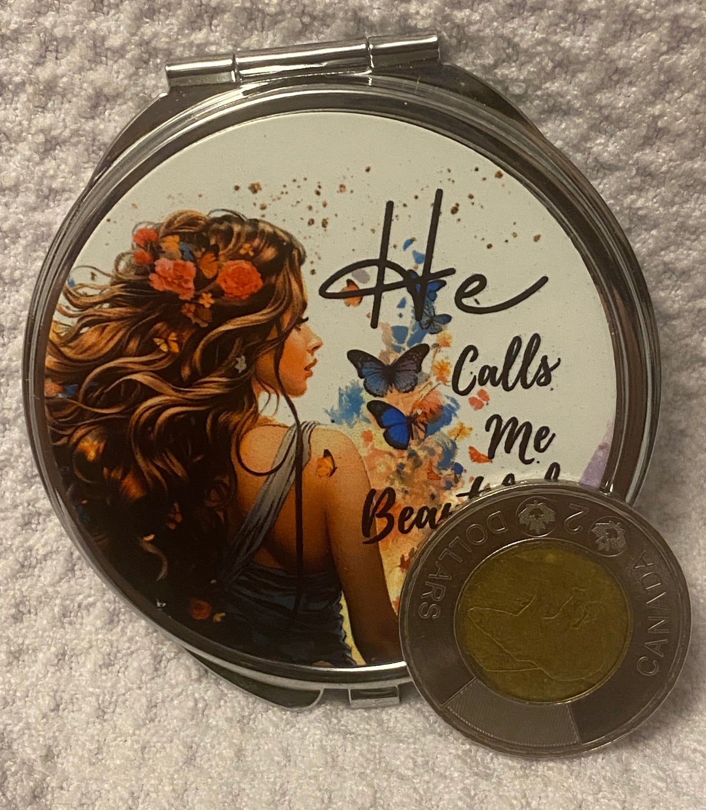 He Calls Me Beautiful Round Compact