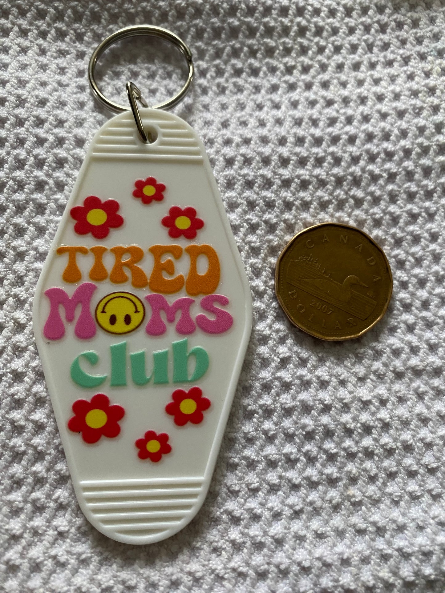 Tired Moms Club Retro Motel/Hotel Keychain