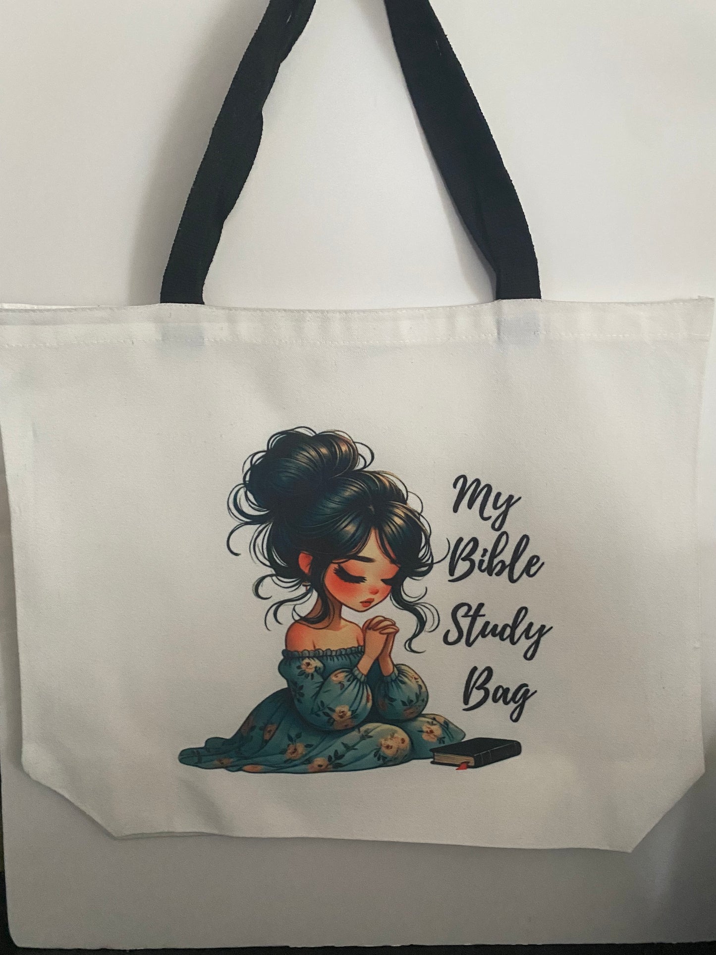 My Bible Study Bag #3-Young Lady -Large Tote Bag