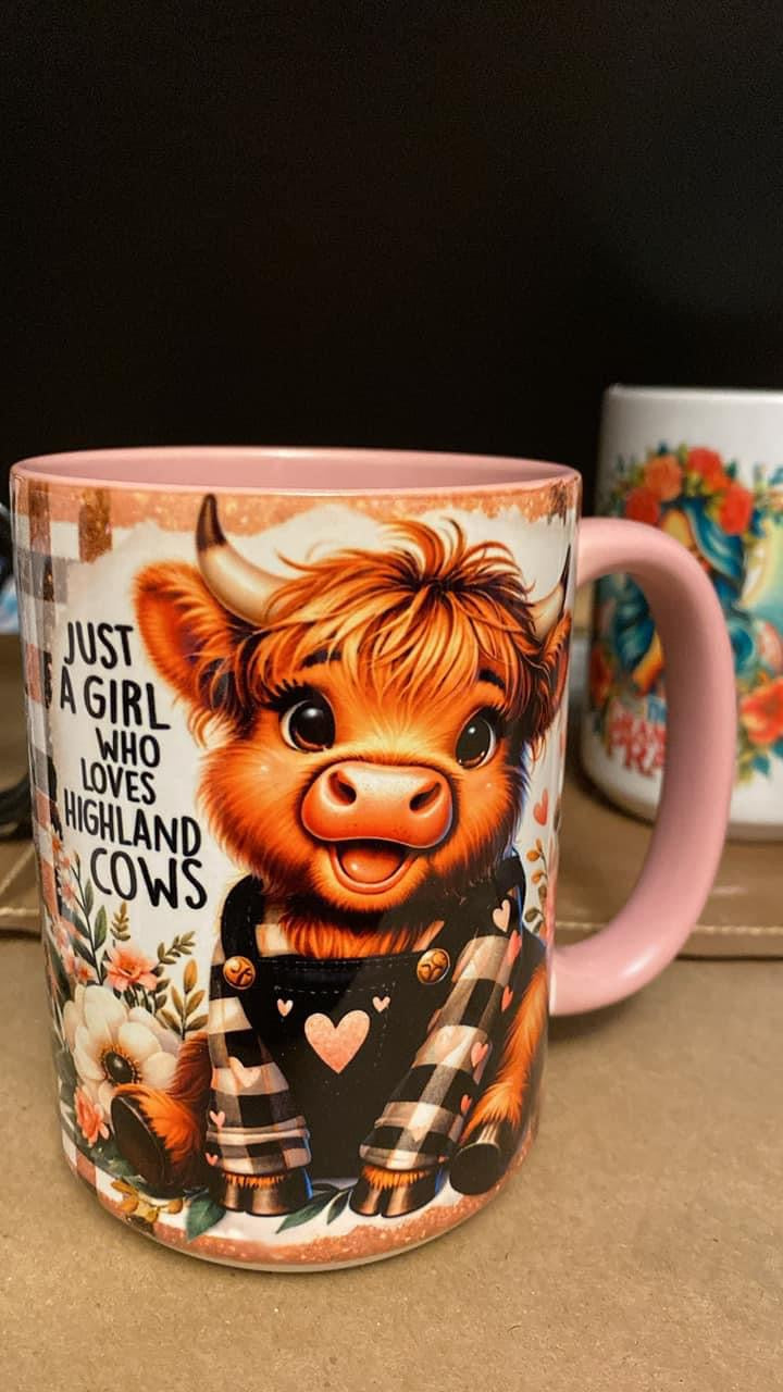Just a girl who loves Highland Cows -Ceramic Mug