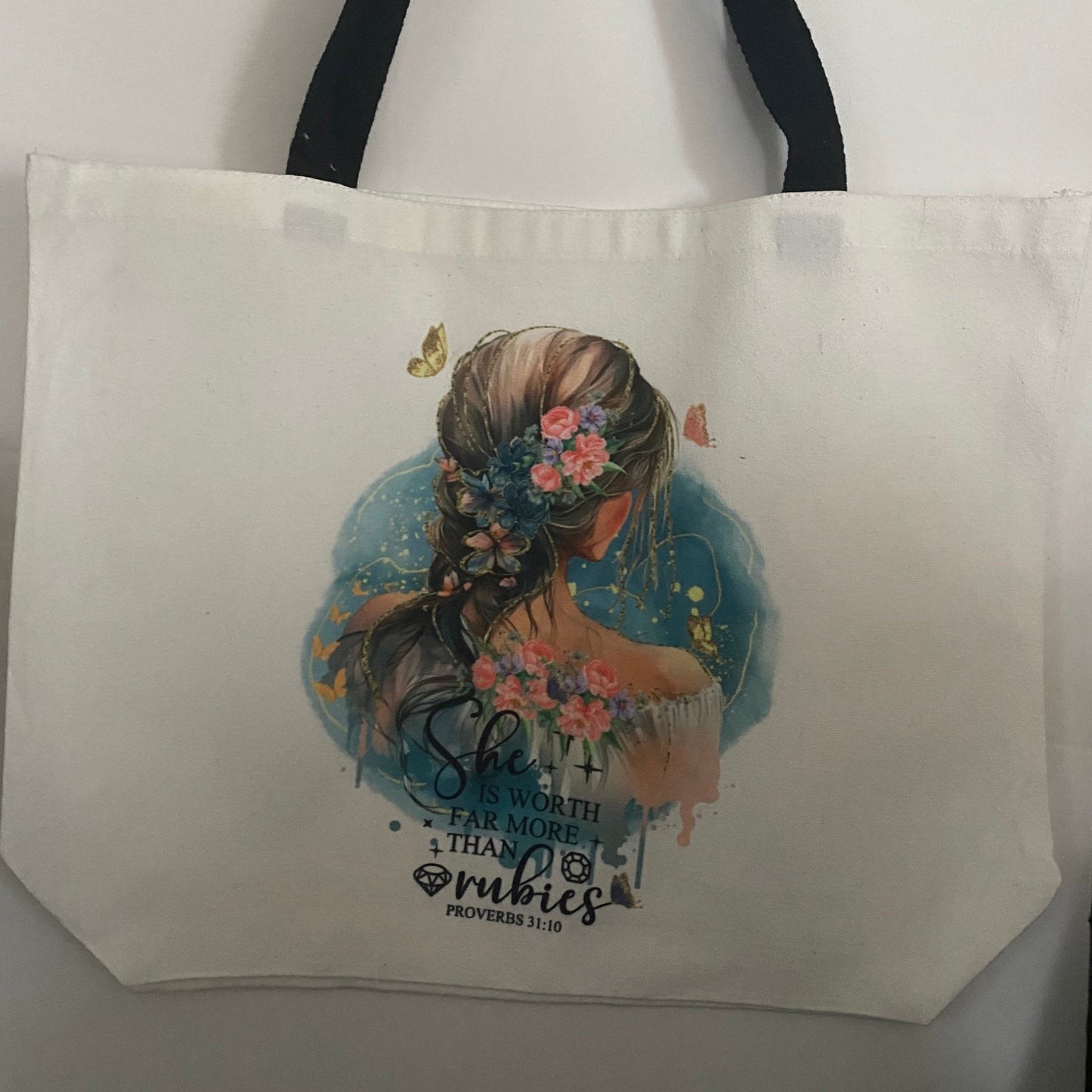 More Precious Than Rubies-Large Tote Bag