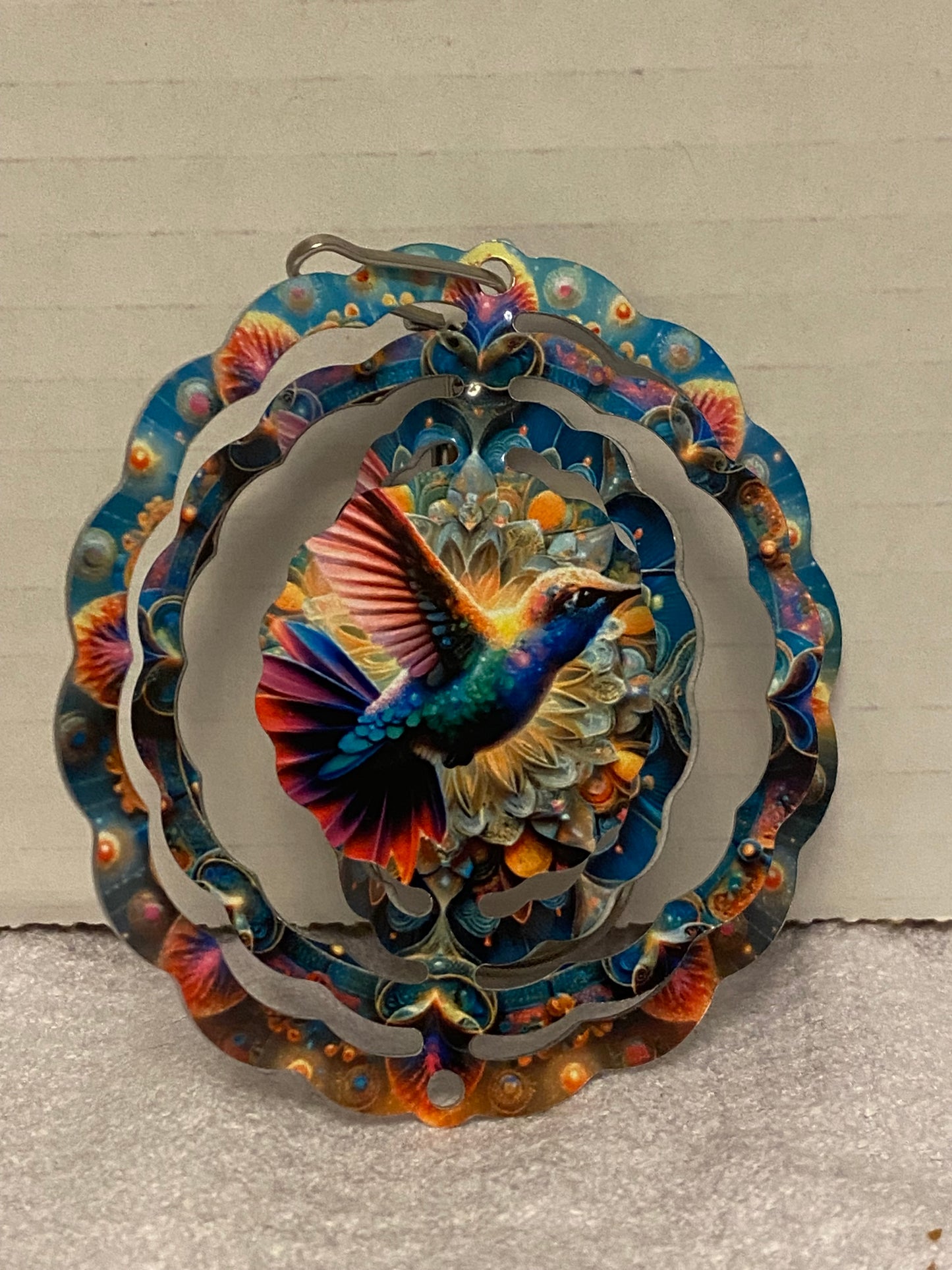 Humming Bird 3 inch Mini Wind Spinner/Ornament