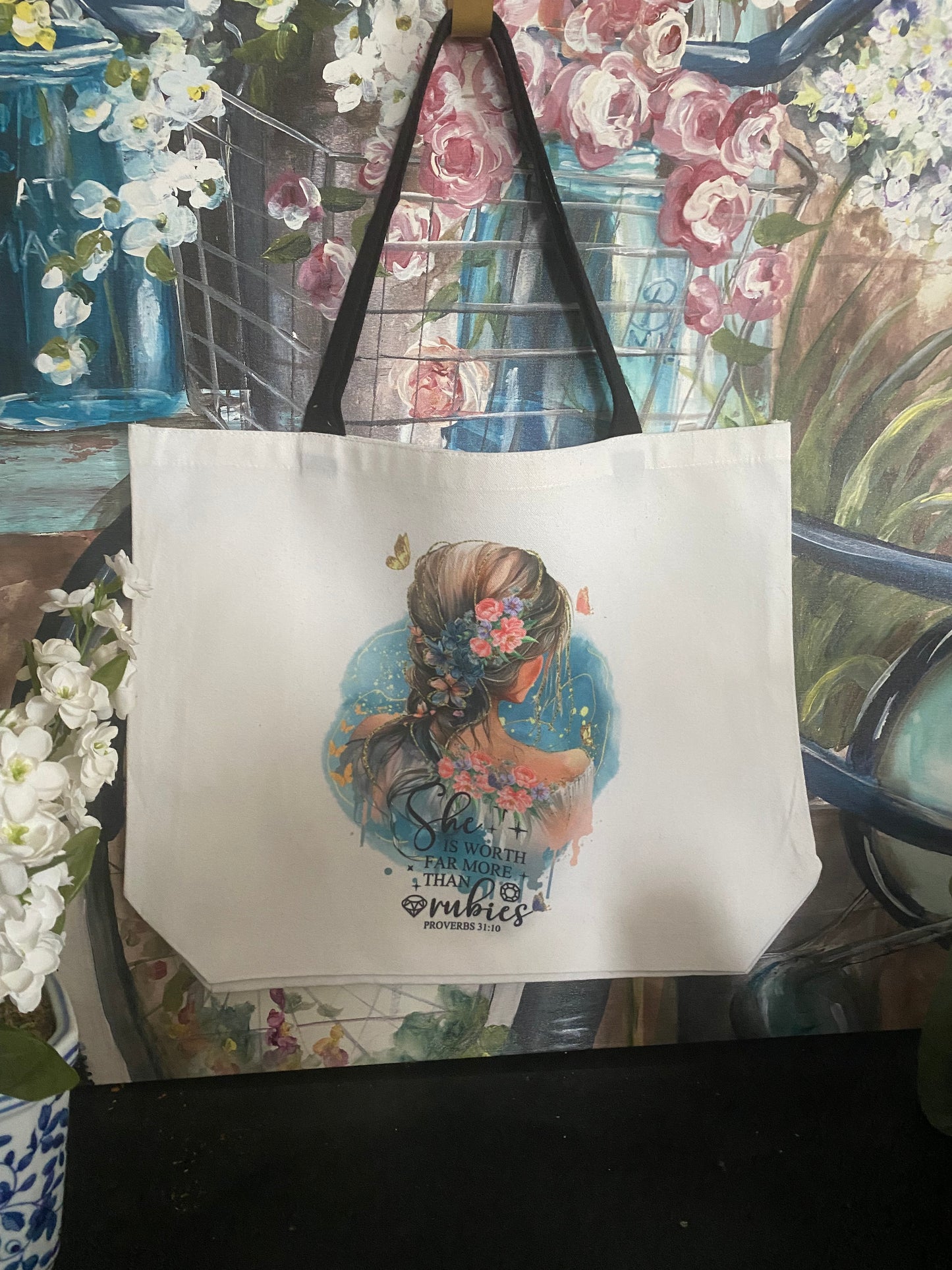 More Precious Than Rubies-Large Tote Bag