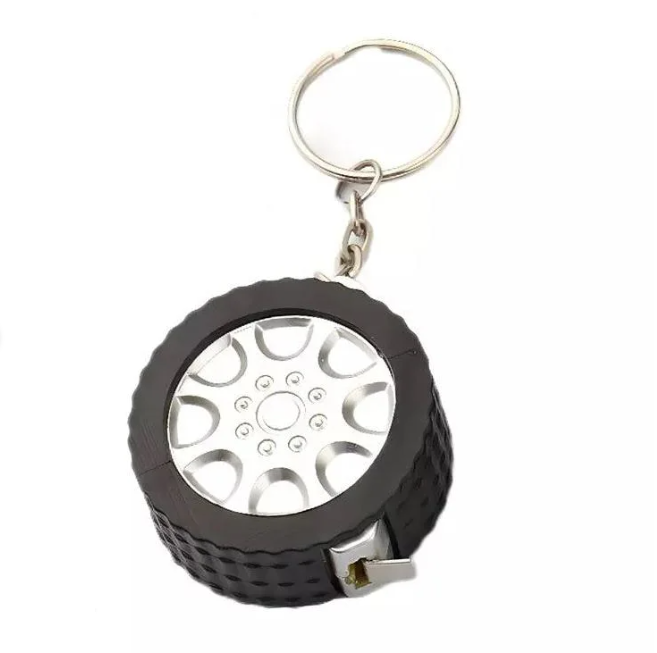 Car Tire Tape Measure Keychain