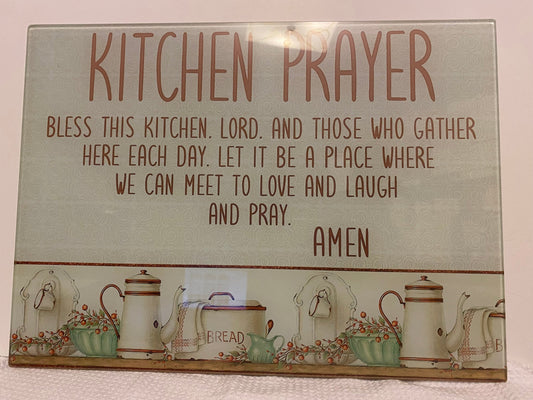 Kitchen Prayer Large Cutting Board/Trivet