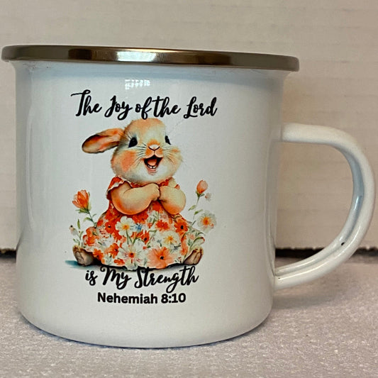 Female Joy of the Lord -Bunny- Kids/Youth Metal Mug