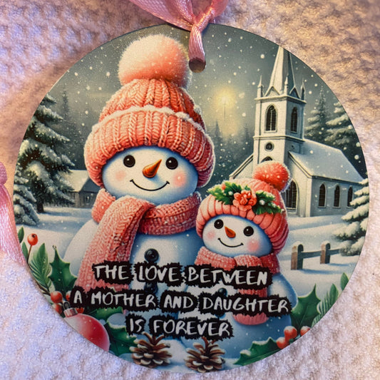 The Love Between Mother and Daughter Christmas Ornament