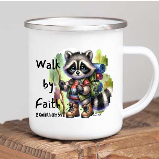 Boy Walk by Faith - Kids/Youth Metal Mug