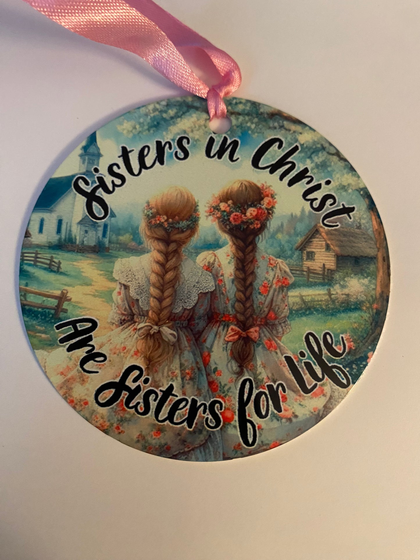 "NEW"Country Spring Sisters in Christ Ornament