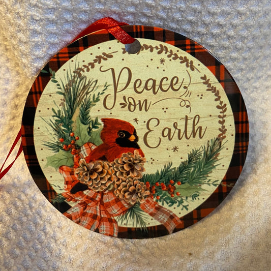 Peace On Earth Christmas Ornament
