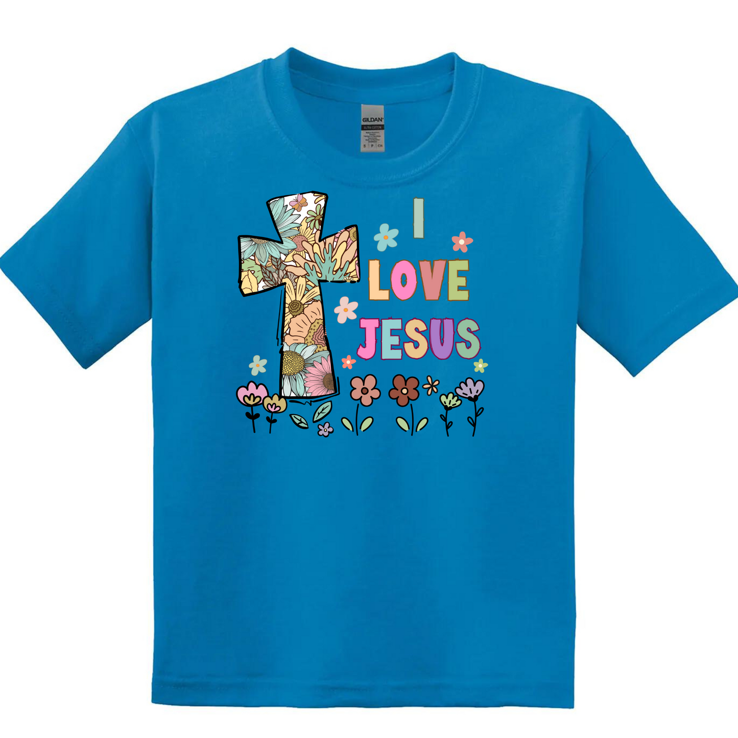 Kids/Youth SS Tee-I Love Jesus Tshirt
