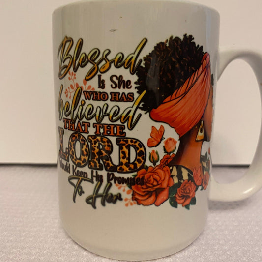 Blessed is She -Black Woman-Ceramic Mug