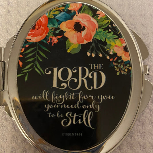 The Lord will Fight Compact Mirror