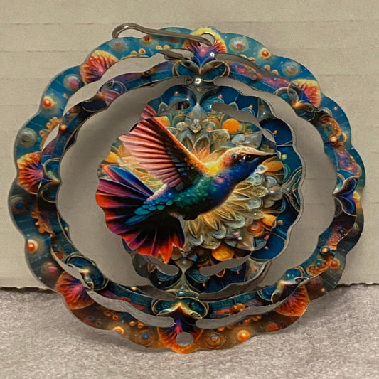 Humming Bird 3 inch Mini Wind Spinner/Ornament