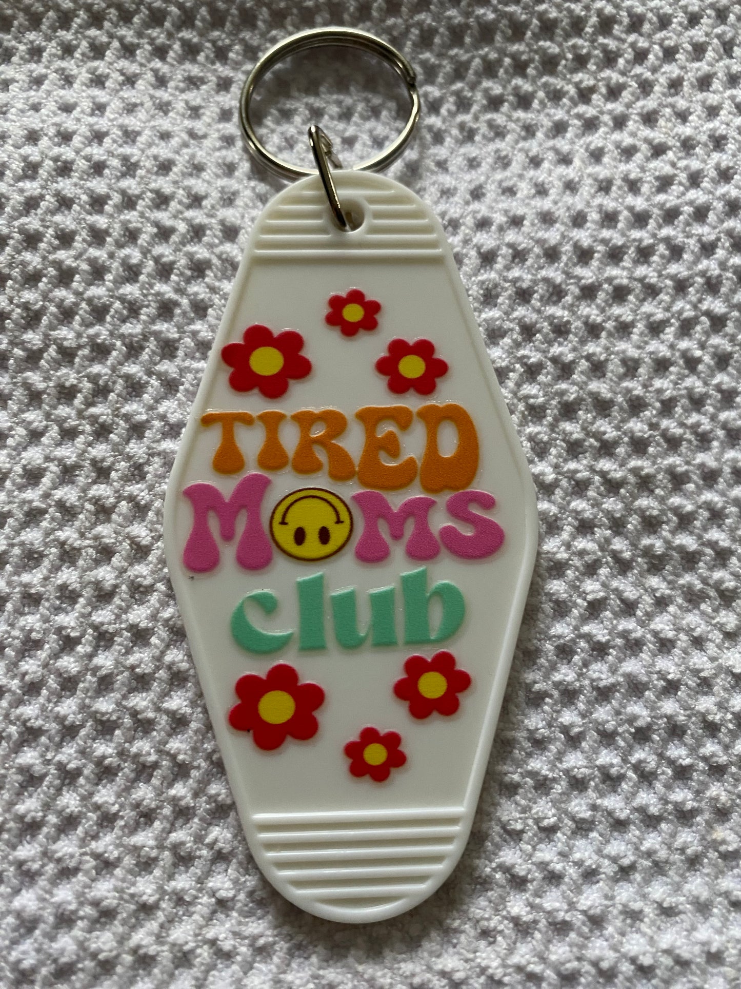 Tired Moms Club Retro Motel/Hotel Keychain