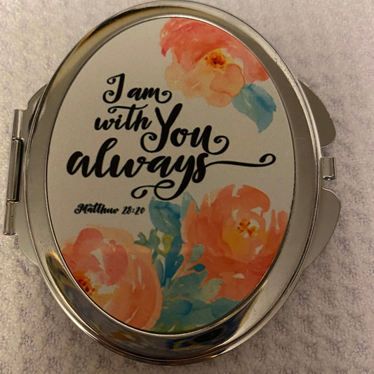 With You Always Love Oval Compact Mirror