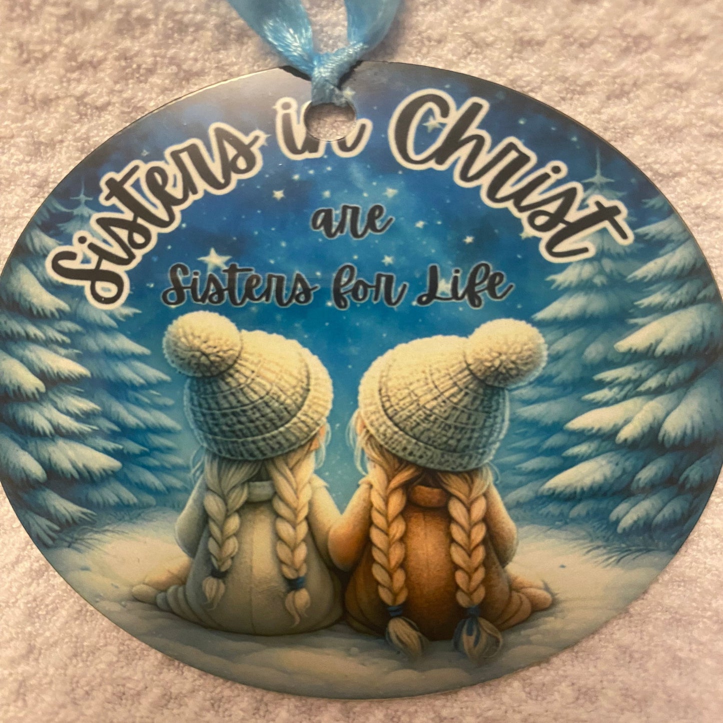Sisters in Christ -Winter Christmas Ornament
