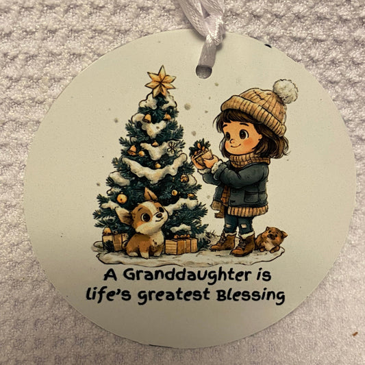 Granddaughter Christmas Ornament