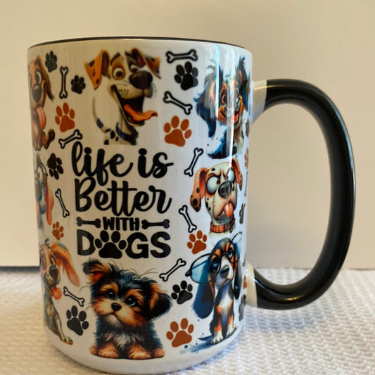 Life with is better with Dogs Style #1 Ceramic Mug