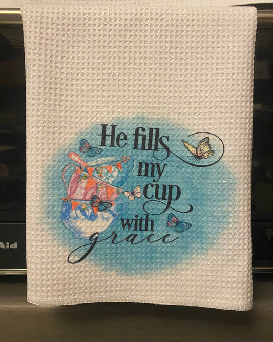 Fill My Cup Tea Towel