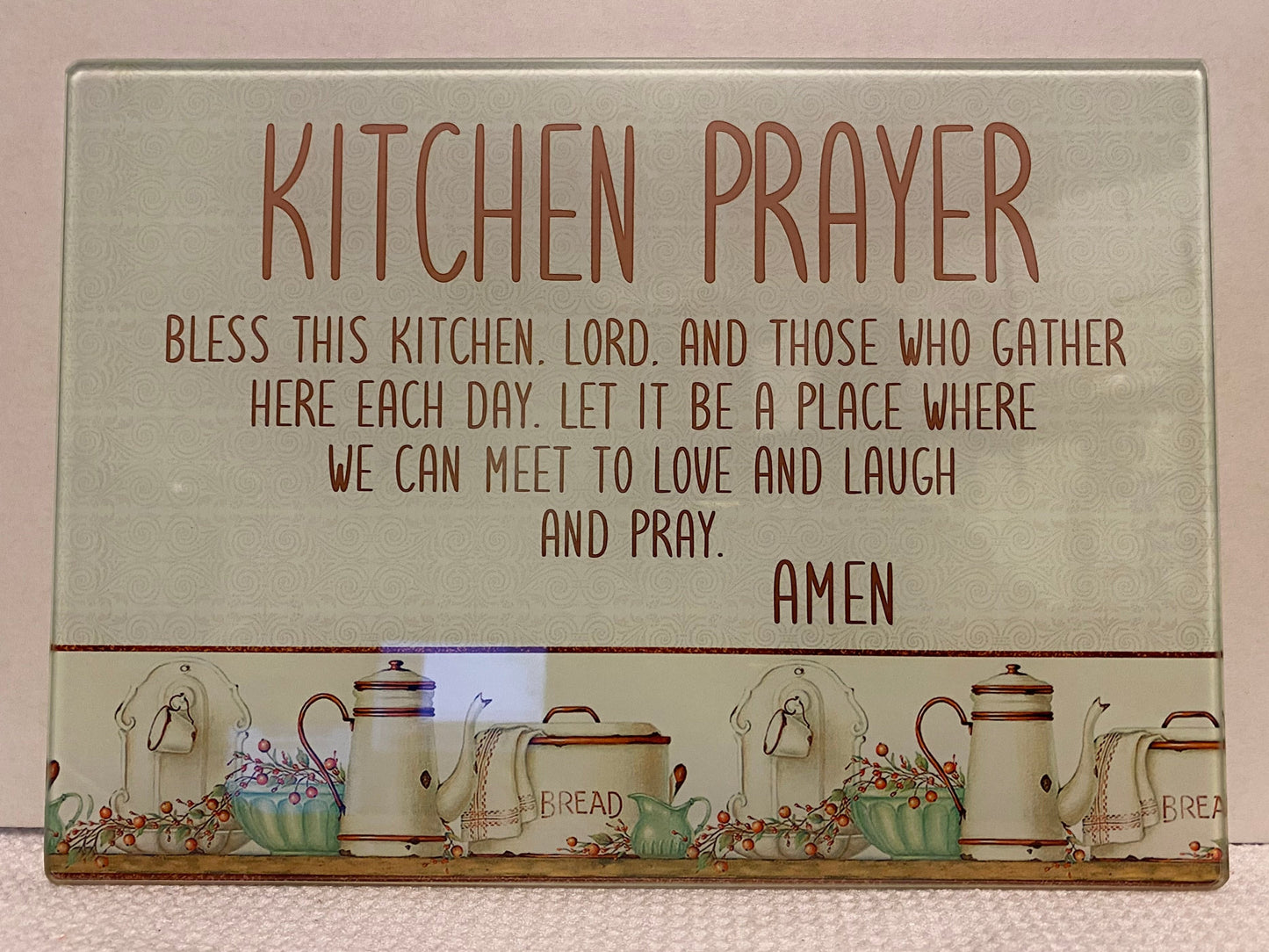 Kitchen Prayer Small Cutting Board/Trivet